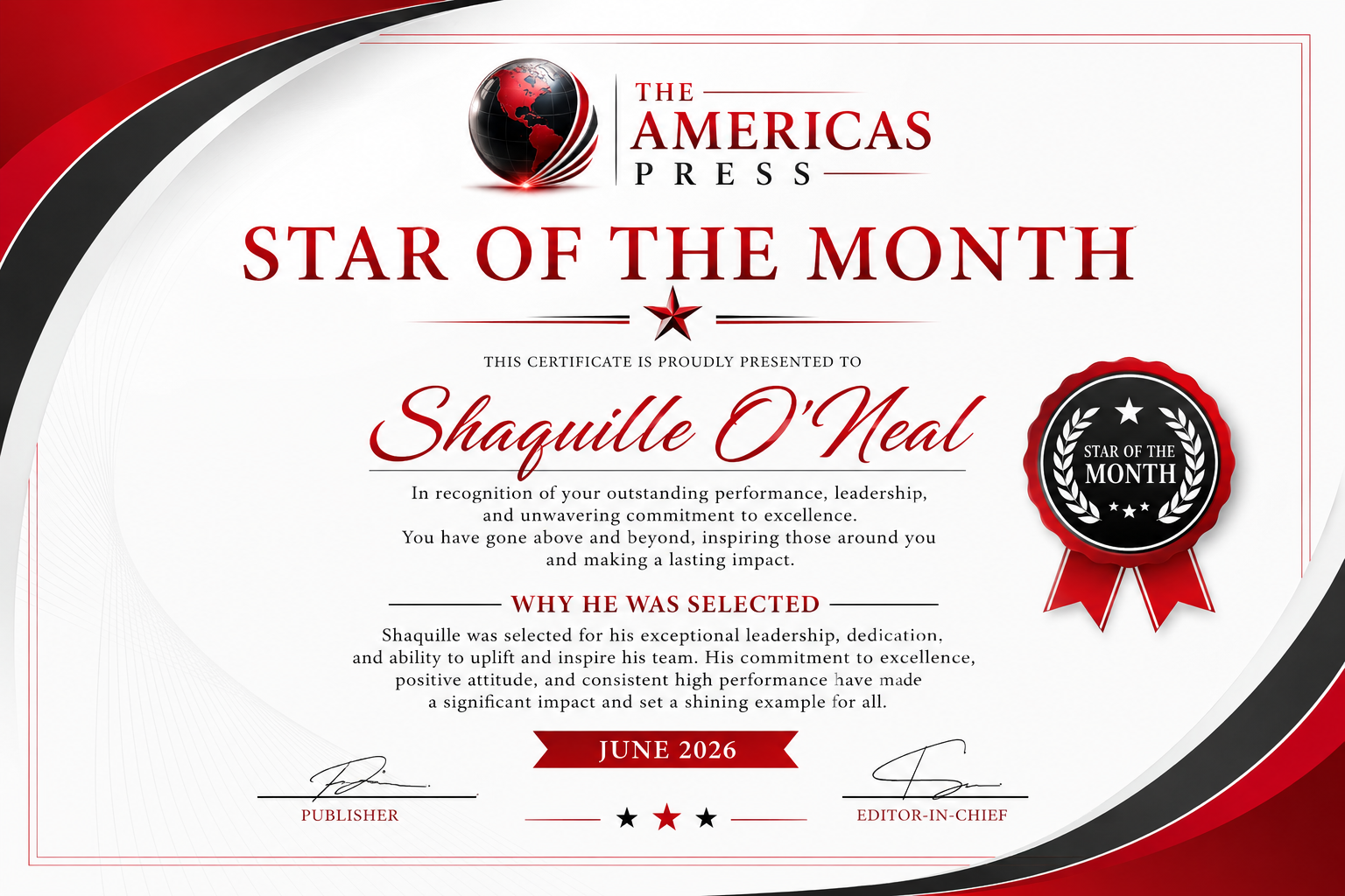 Star of the Month – Shaquille O'Neal